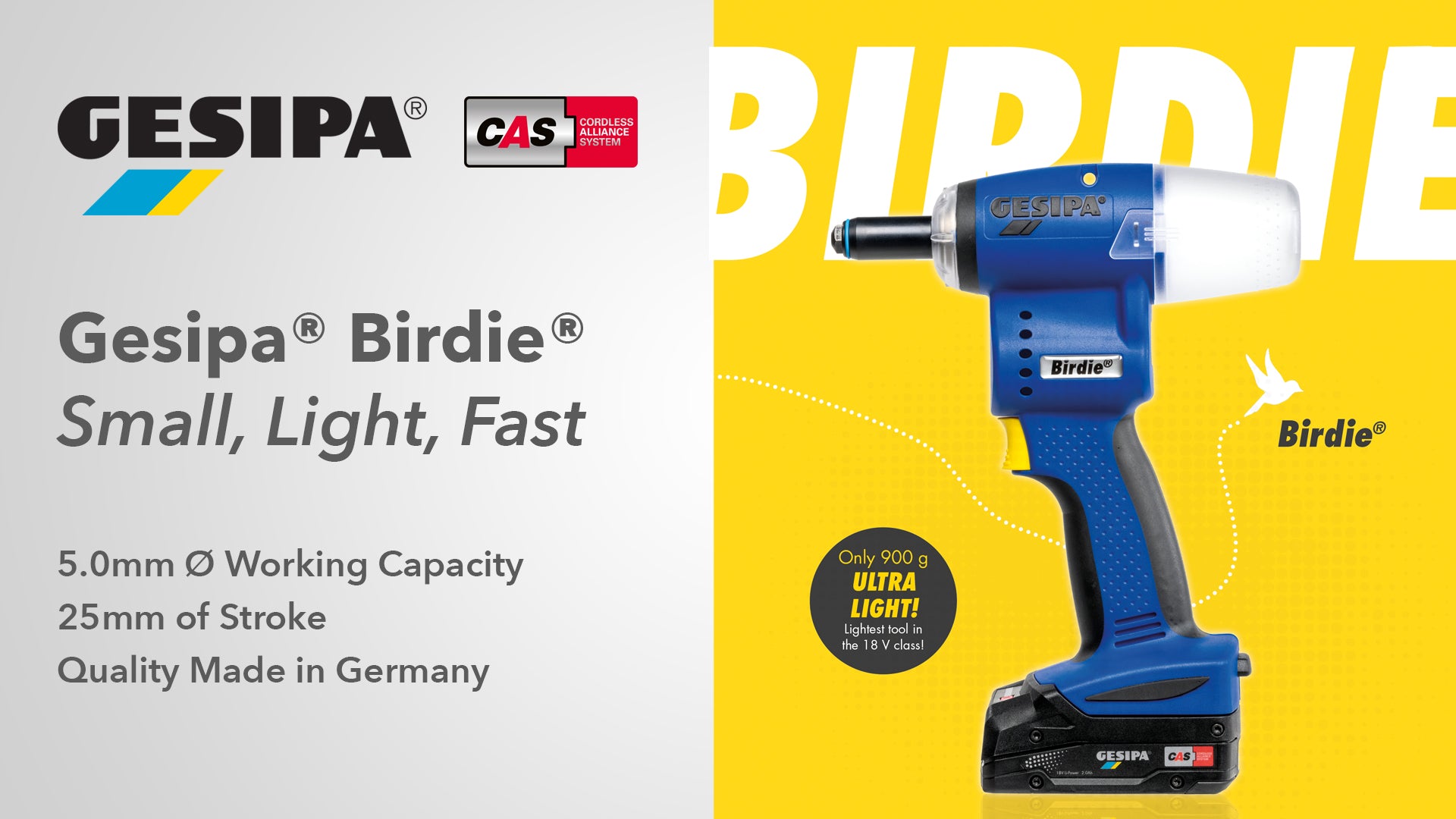 Gesipa Birdie Cordless Rivet Gun Demo Video