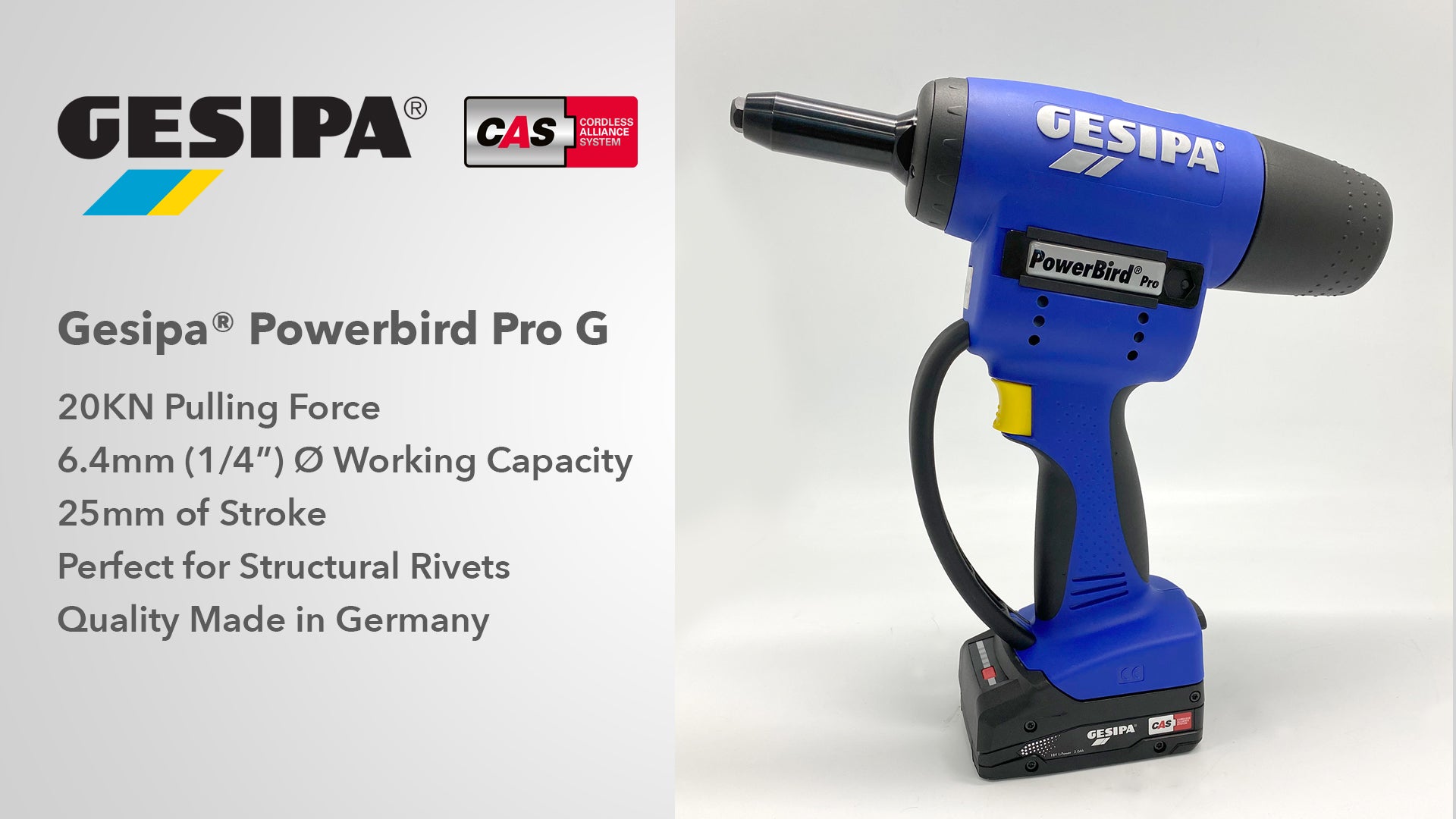 Gesipa Powerbird Pro Gold Demo Video
